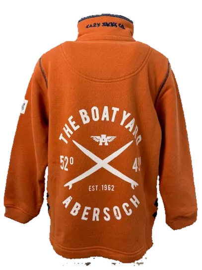 Lazy Jacks Crossed Surf Design 1/4 Zip Sweatshirt, Orange