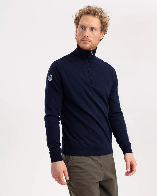 Jasper T Neck 1/4 Zip WP, Dark Navy
