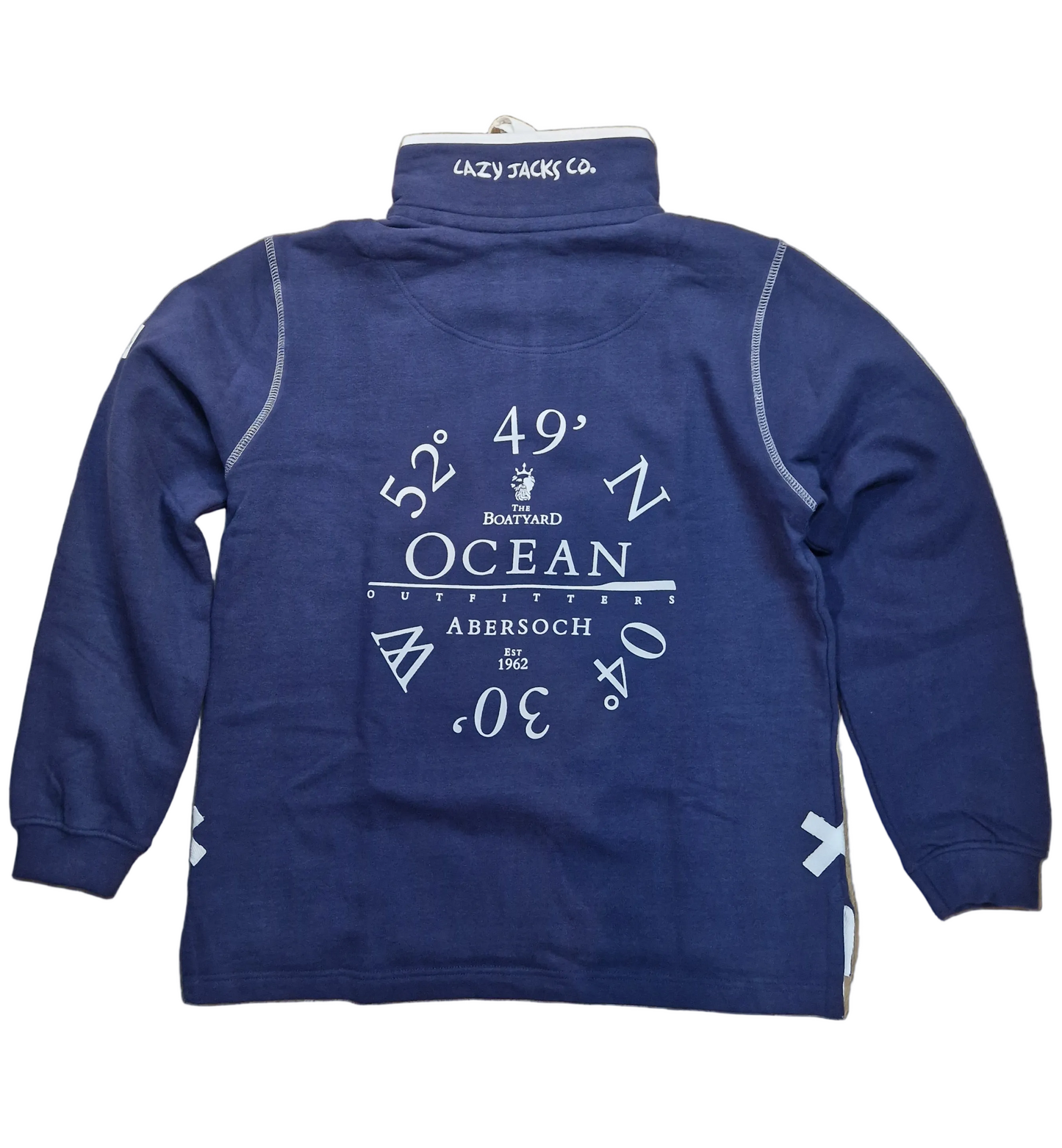 Lazy Jacks Ocean Design Sweatshirt, Navy