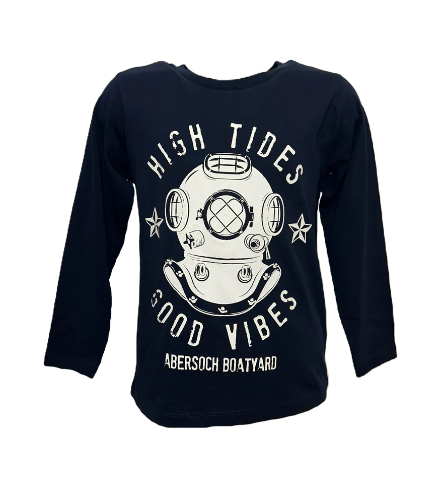 Glow In The Dark Good Vibes Long Sleeve T-Shirt, Navy