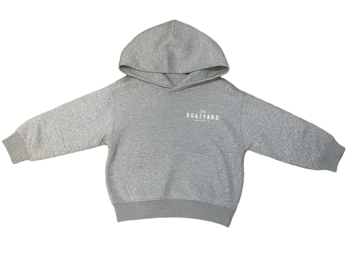 Kids Abersoch Back Print Hoodie, Grey