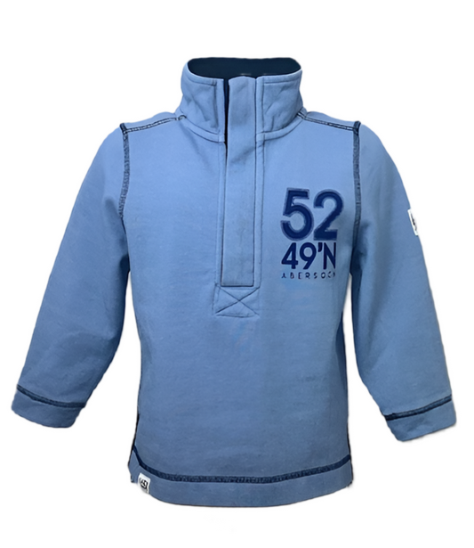 Lazy Jacks Pique 1/4 Zip Sweatshirt, Sky