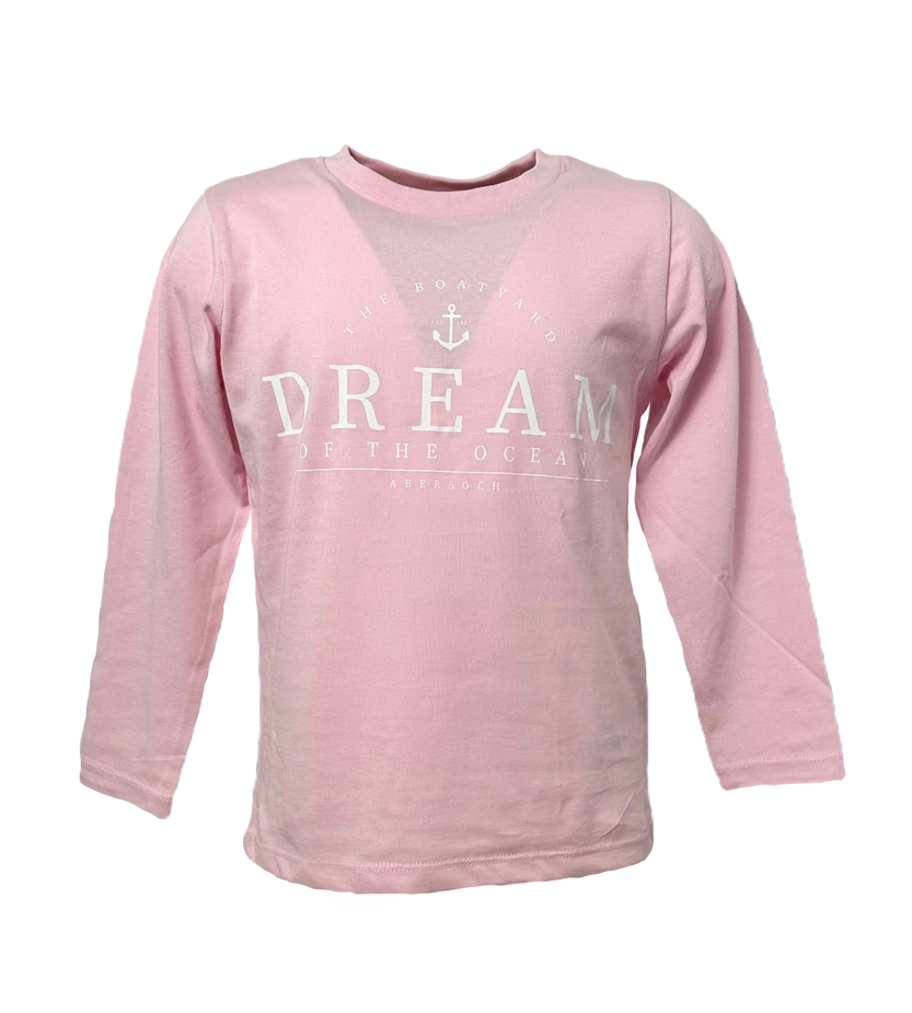 Dream Of The Ocean Design Long Sleeve T-Shirt, Pink
