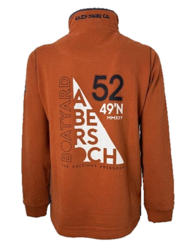 Lazy Jacks Sail Design 1/4 Zip Sweatshirt, Orange