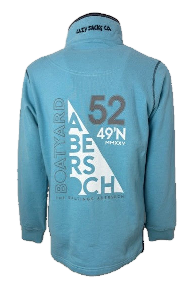 Lazy Jacks Sail Design 1/4 Zip Sweatshirt, Spearmint