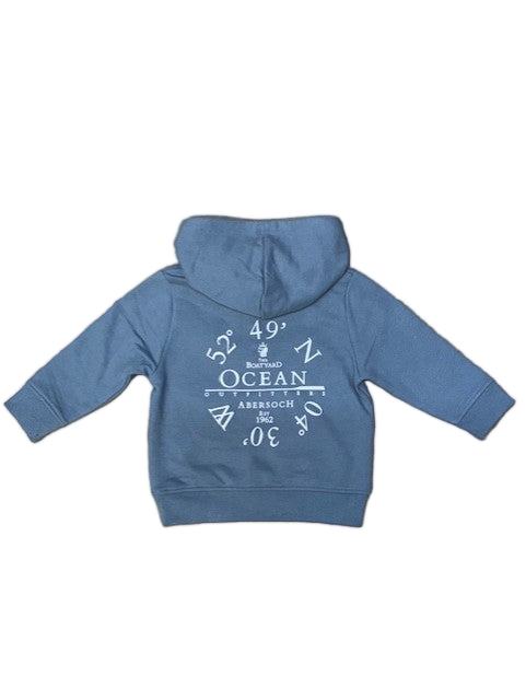 Ocean Co-Ord Design Baby Hoodie, Blue