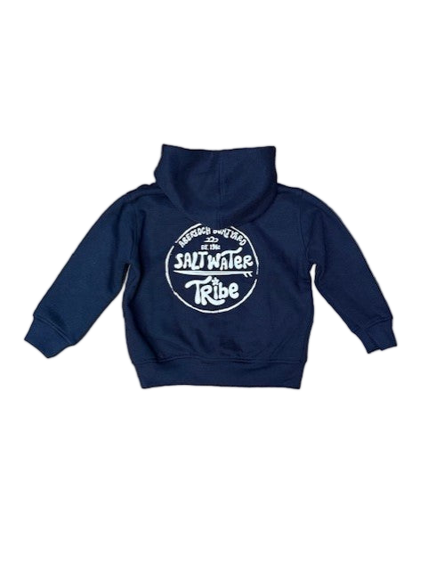 Salt Water Tribe Design Baby Hoodie, Navy