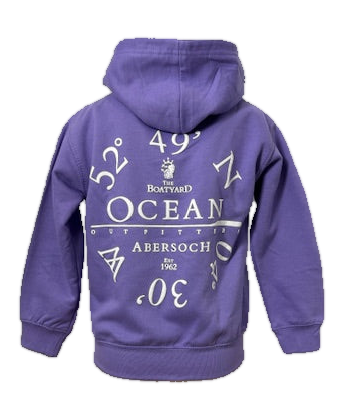 Ocean Co-ord Design Full Zip Hoodie, Purple