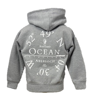 Flying A Design Full Zip Hoodie, Grey