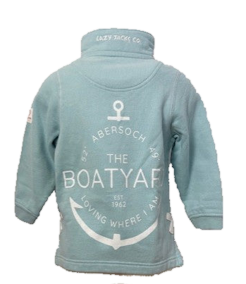 Lazy Jacks Anchor Design 1/4 Zip Sweatshirt, Mint