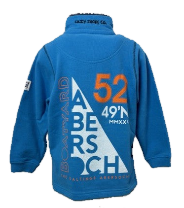 Lazy Jacks Sail Design 1/4 Zip Sweatshirt, Bright Blue