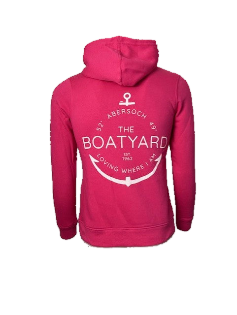 Anchor Design Hoodie, Fuschia
