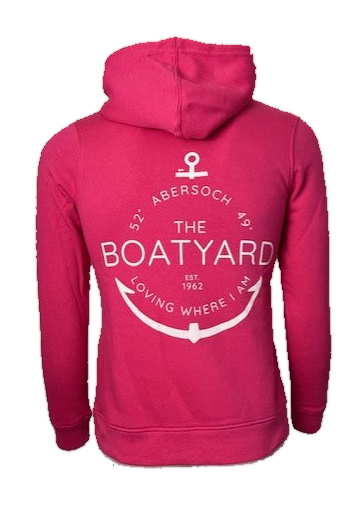 Anchor Design Hoodie, Fuschia