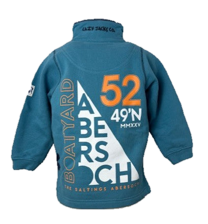 Lazy Jacks Sail Design 1/4 Zip Sweatshirt, Peacock