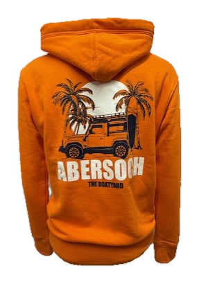 Organic Cotton Sun Rover Design Hoodie, Orange