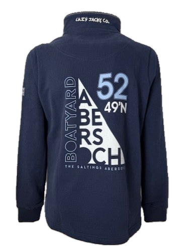 Lazy Jacks Sail Design 1/4 Zip Sweatshirt, Navy