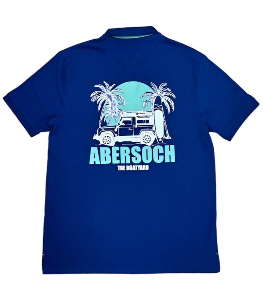 Joules Sun Rover Design Polo, Blue