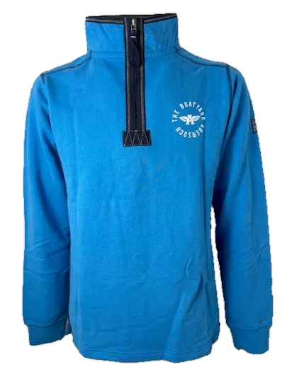 Lazy Jacks Crossed Surf Design 1/4 Zip Sweatshirt, Blue Lagoon