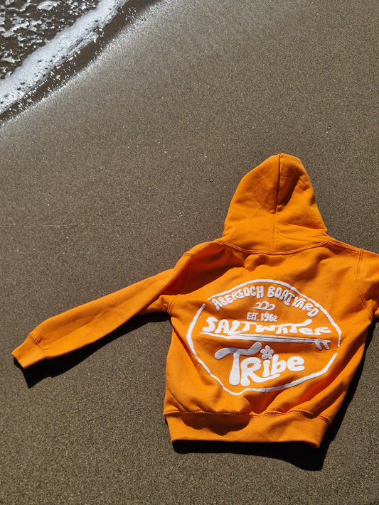 Salt Water Tribe Design Hoodie, Orange