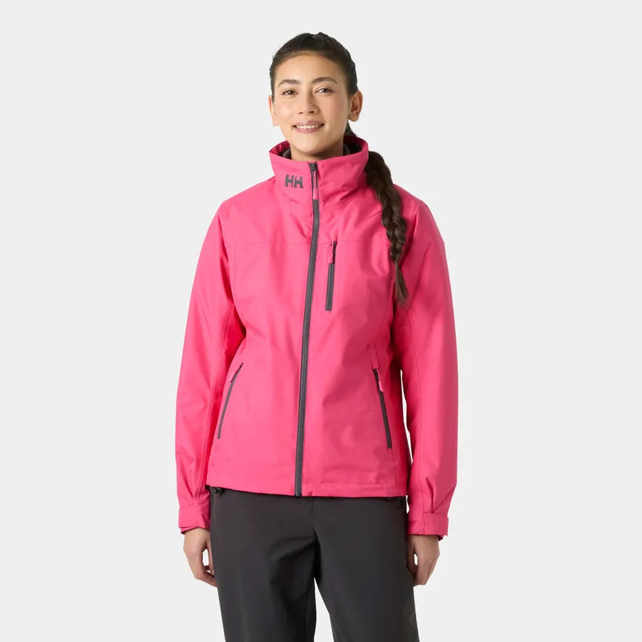 Helly Hansen Womens Crew Midlayer Hooded Jacket, Hot Pink (new)