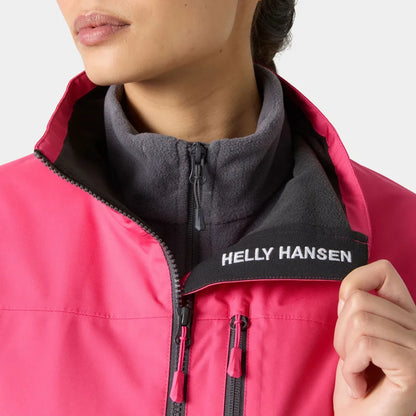 Helly Hansen Womens Crew Midlayer Hooded Jacket, Hot Pink (new)
