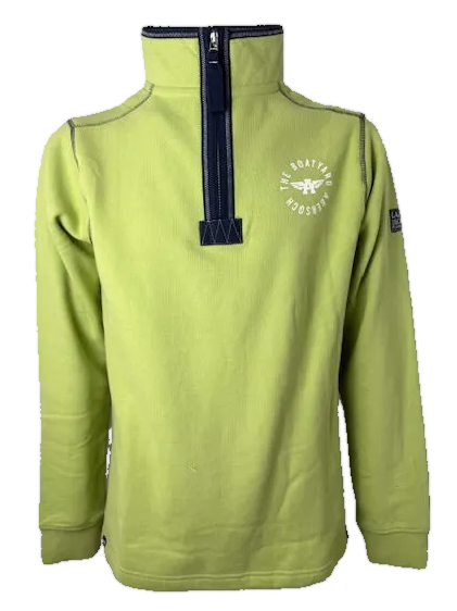 Lazy Jacks Crossed Surf Design 1/4 Zip Sweatshirt, Lime