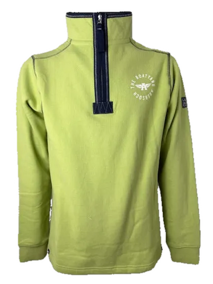 Lazy Jacks Crossed Surf Design 1/4 Zip Sweatshirt, Lime