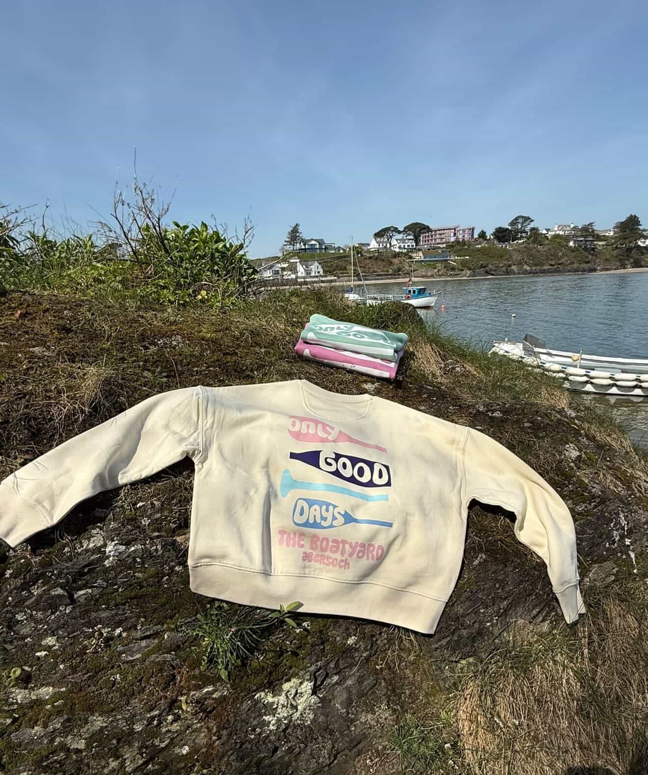 Only Good Days Design Crew Sweatshirt, Vanilla