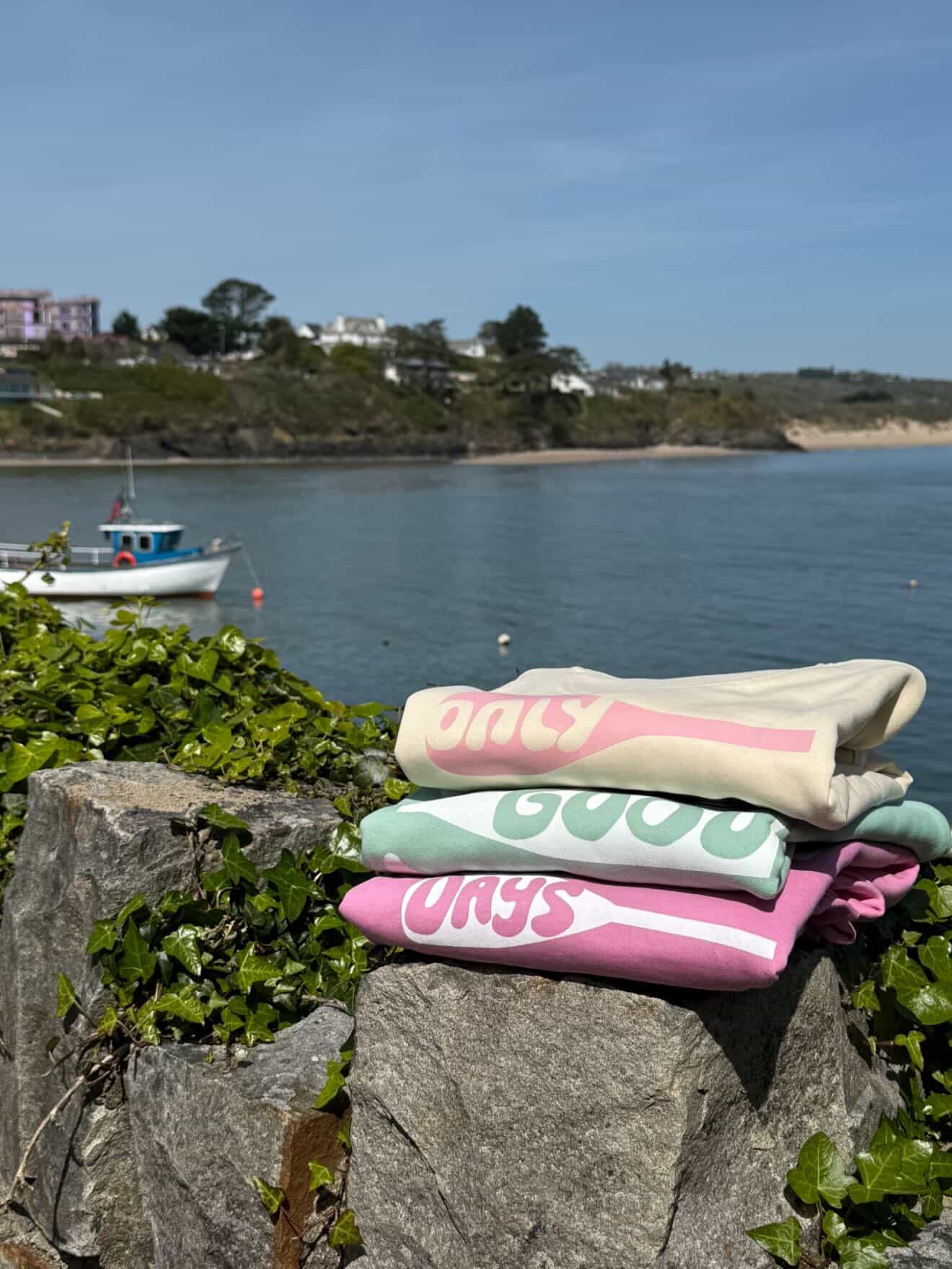 Only Good Days Design Crew Sweatshirt, Pink