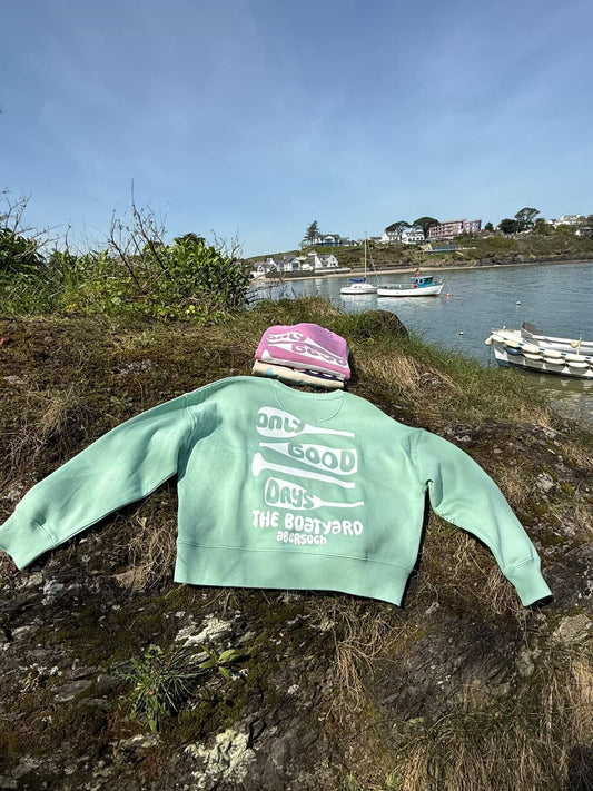 Only Good Days Design Crew Sweatshirt, Apple Green