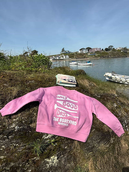 Only Good Days Design Crew Sweatshirt, Pink