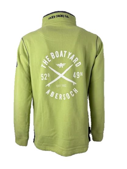 Lazy Jacks Crossed Surf Design 1/4 Zip Sweatshirt, Lime