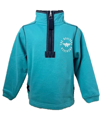 Dyluniad Jac yr Undeb Lazy Jacks 1/4 Zip Sweatshirt, Bright Pink