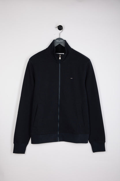 H BLE SWEAT R CARDI ZIPPE RIB FABRIC Marine