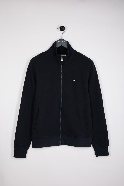 H BLE SWEAT R CARDI ZIPPE RIB FABRIC Marine