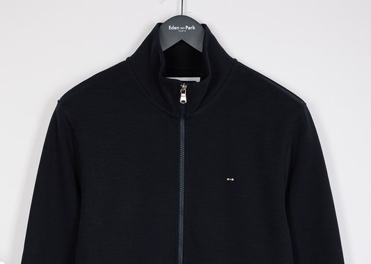 H BLE SWEAT R CARDI ZIPPE RIB FABRIC Marine
