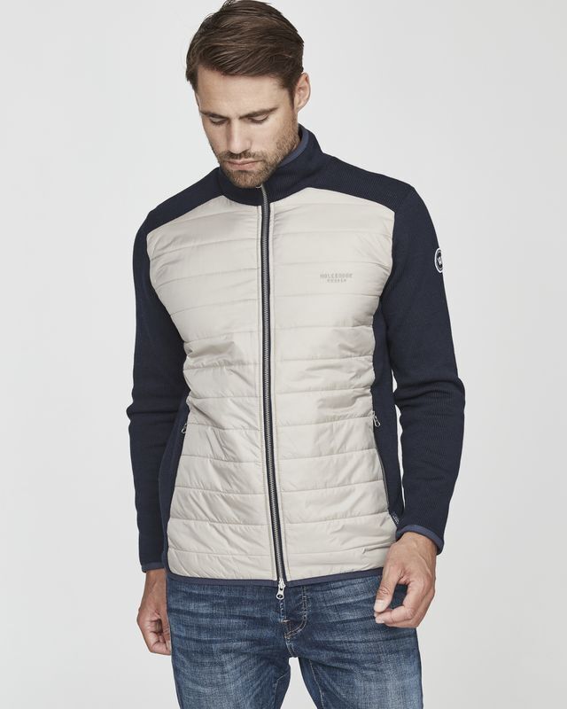 Peder Knitted Windproof Jacket, Navy Khaki