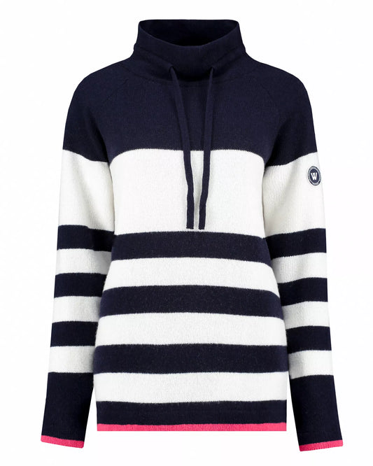 Angelica Knitted Windproof, Navy Multi