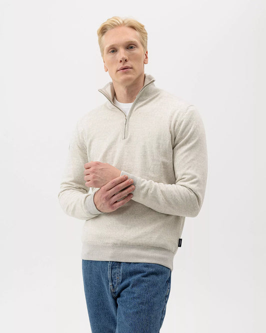 Jasper T Neck 1/4 Zip WP, Light Grey Mel