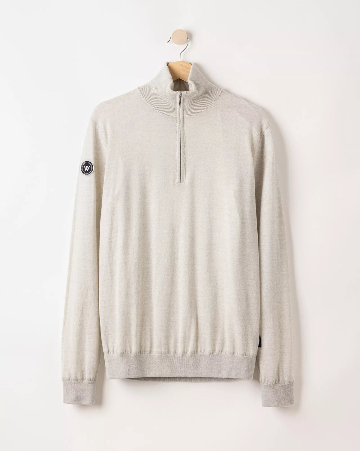 Jasper T Neck 1/4 Zip WP, Light Grey Mel