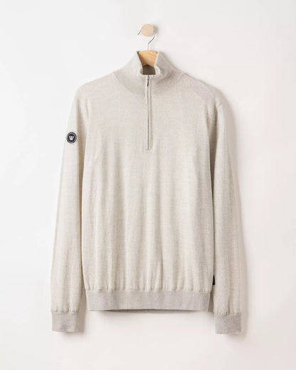 Jasper T Neck 1/4 Zip WP, Light Grey Mel
