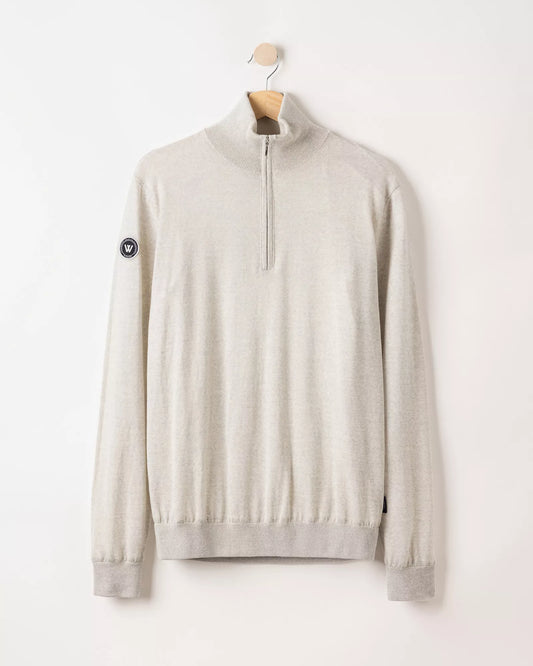 Jasper T Neck 1/4 Zip WP, Light Grey Mel