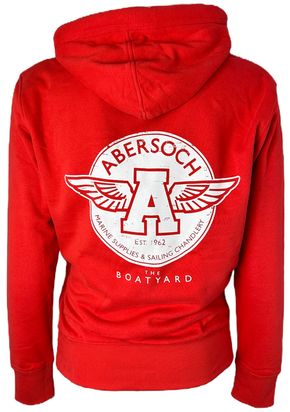 Organic Cotton Flying A Design Hoodie, Red