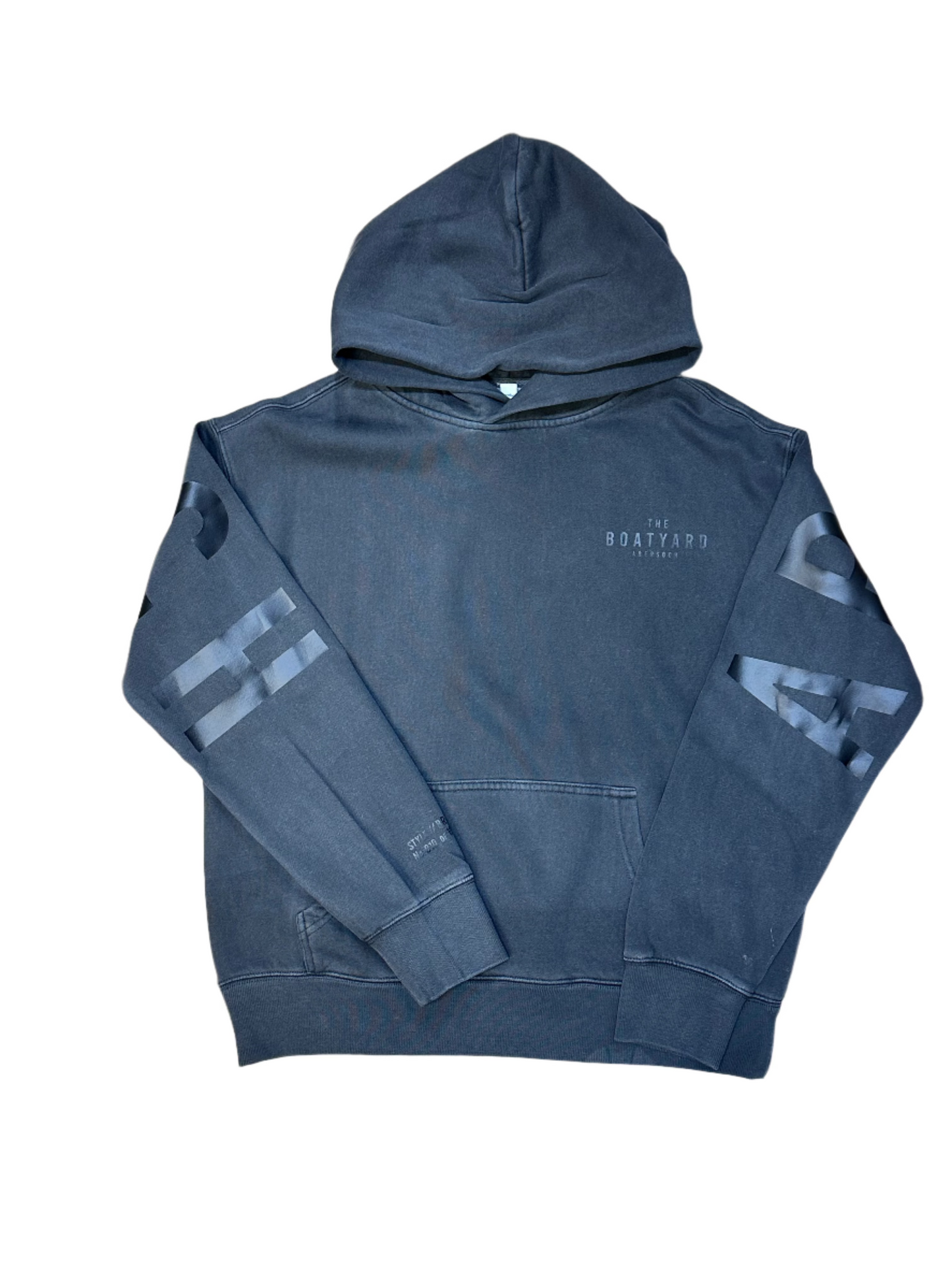 MEN'S Abersoch Back Print Hoodie, Brecon - Black On Black