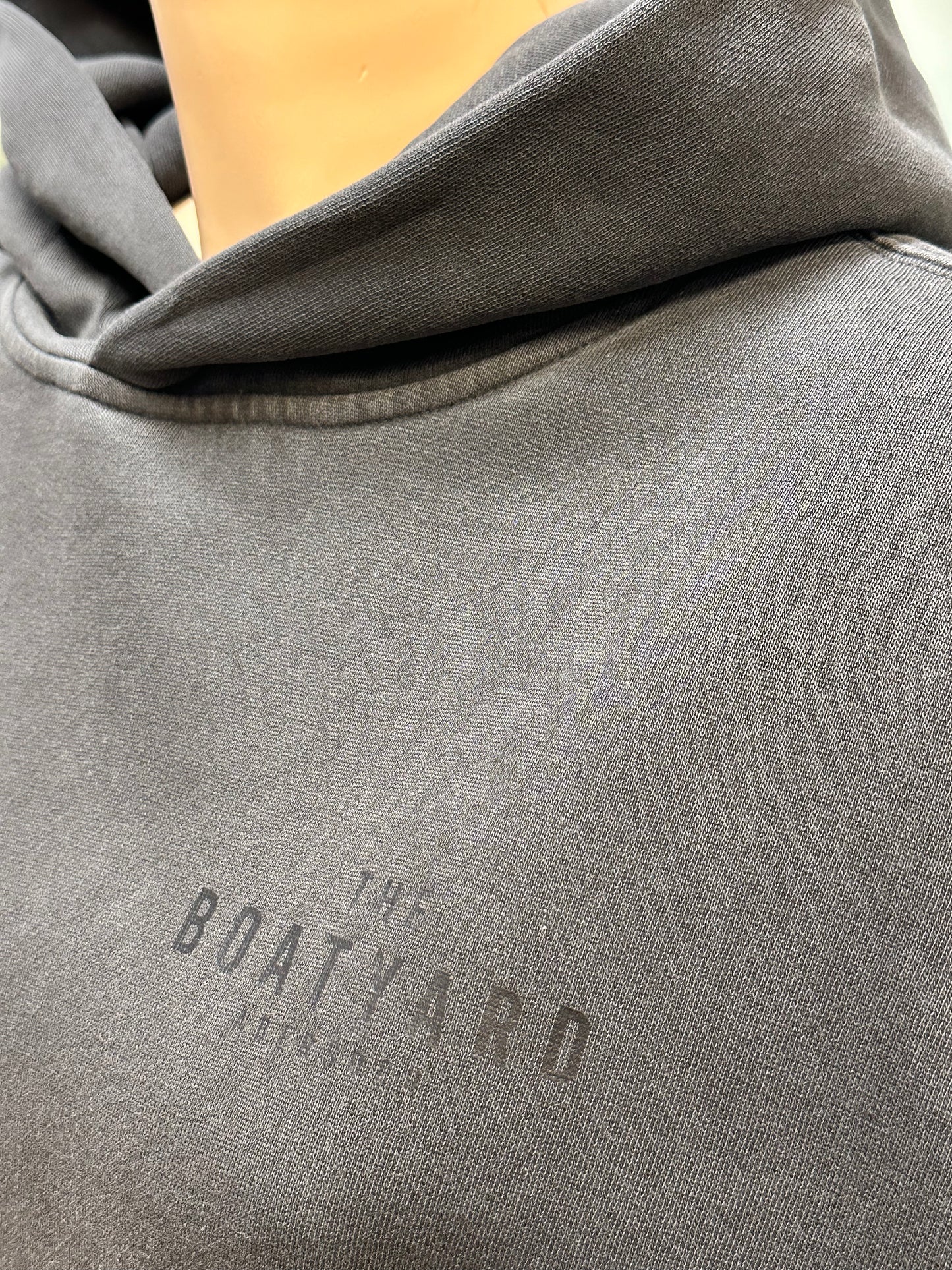 Abersoch Back Print Hoodie, Brecon - Black On Black.