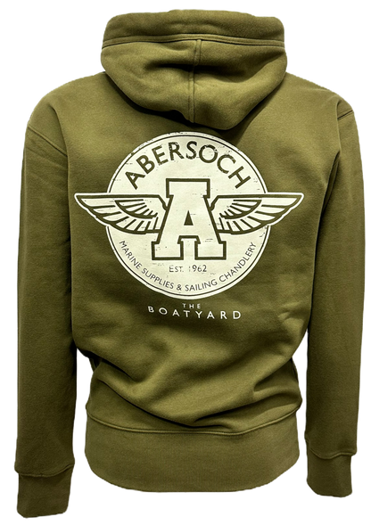 Cyd-drefniant Cefnfor Cotwm Organig Hoodie, Llwyd