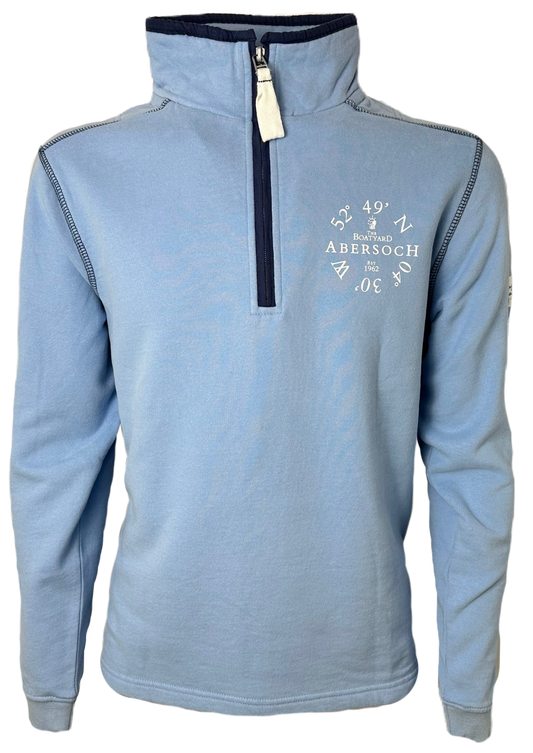 Lazy Jacks Ocean Co-Ord Design 1/4 Zip Sweatshirt, Sky
