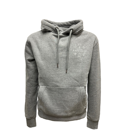 Cyd-drefniant Cefnfor Cotwm Organig Hoodie, Llwyd