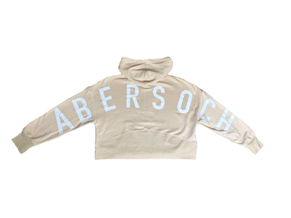 1/2 Zip Hoodie With Abersoch Print On Back, Peach