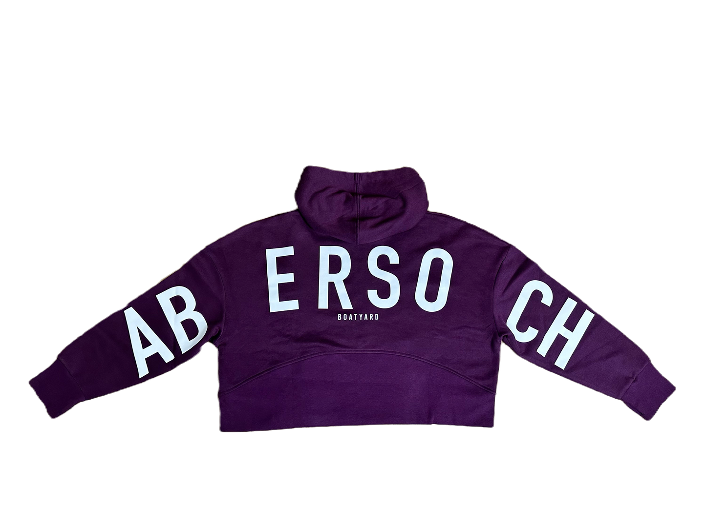 1/2 Zip Hoodie With Abersoch Print On Back, Berry